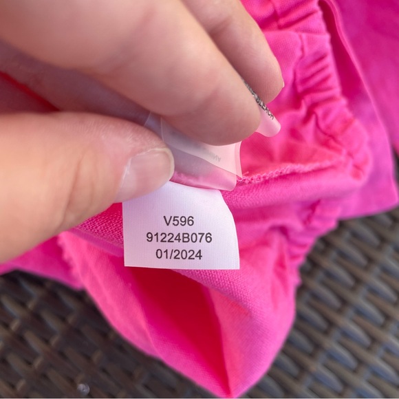 Vince Camuto Linen Off The Shoulder Bubble Sleeve Tie Front Blouse Size XL - Picture 11 of 11